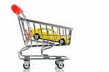 Toy car and shopping cart