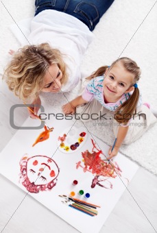 Painting with mom
