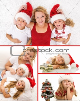 Christmas people collage