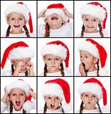 Christmas expressions on little girl
