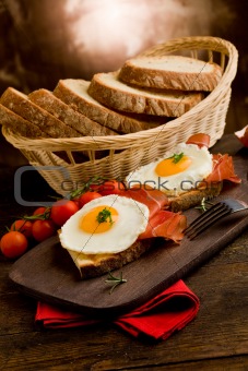 English Breakfast with Eggs and Bacon