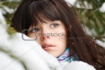 portrait closeup of a beautiful young girl