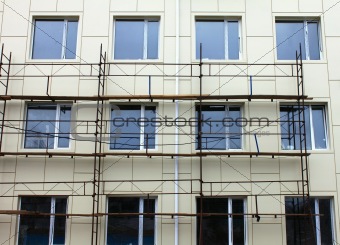 Scaffold against the wall