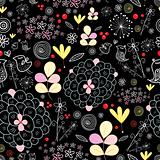 bright floral pattern with birds
