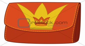 Wallet with crown emblem