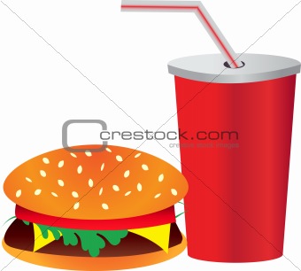 burger and drink