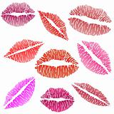 Sexy lipstick kiss