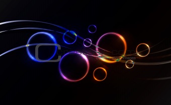 Vector abstract glowing circle background