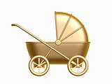 golden baby carriage
