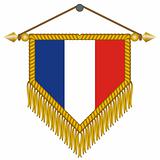 vector pennant with the flag of France