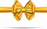 Golden gift ribbon with bow