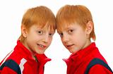 Two twin boys
