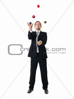 Juggling man