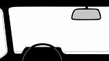car salon silhouette on white background, vector illustration