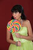 Woman With Big Lollipop