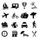 Leisure, travel and recreation icon set