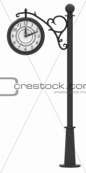 Street clock in the old style