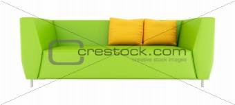 green modern sofa