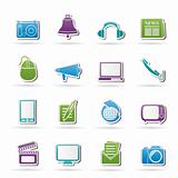 Communication and media icons