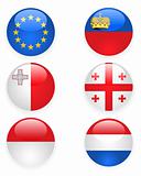 Europe flags buttons, part three