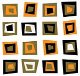 Retro seamless background or pattern with brown squares