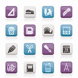 Business and office objects icons