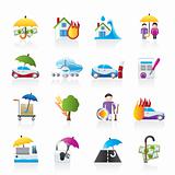Disaster and risk icons