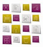 Business and office elements icons