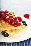waffles with fresh berries 