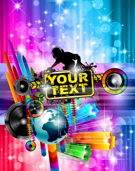 Background for music international disco event