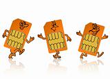 sim card in the form of little people 