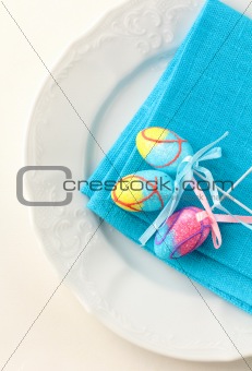 Place setting for Easter