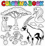Coloring book savannah animals 1