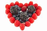 Heart from berries