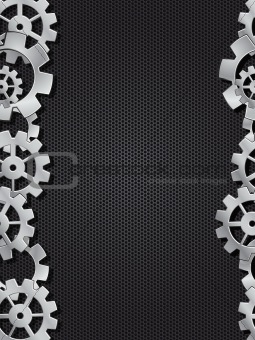 Industrial Background With Chrome Gear