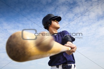 baseball player hitting