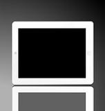 Illustration of the turned off white computer tablet