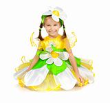 Little girl in camomile costume