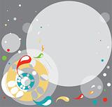 Abstract background circles grey blubs