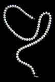 White pearls on the black velvet 