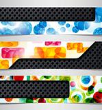 banner  hybrid combination abstract metal iron background