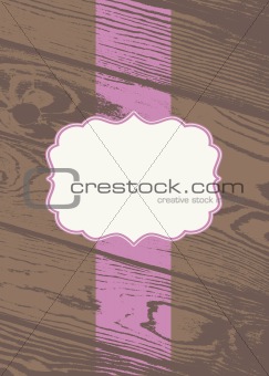 Vector Pastel Wooden Background and Frame