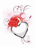 floral heart design