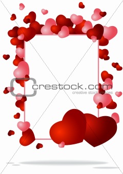 congratulatory background with two hearts