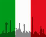 Industry and flag of Italy
