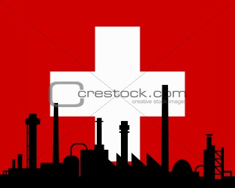 Industry and flag of Switzerland