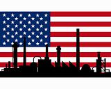 Industry and flag of USA