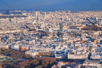 above view on Paris 