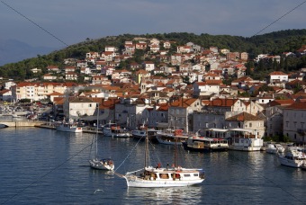 Boats and houses in Trogir