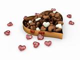  heart box of candy chocolates 